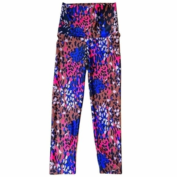 Emily Hsu Design Multicolor Leopard Print  Ultra High Rise Leggings XS NWOT - Picture 1 of 8
